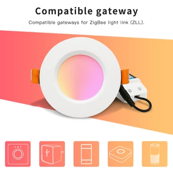 GLEDOPTO ZIGBEE Smart Home 6W/9W/12W LED Downlight Lucra cu Alexa Echo Plus SmartThings Lumini 2700~6500K Alb Cald Alb Rece