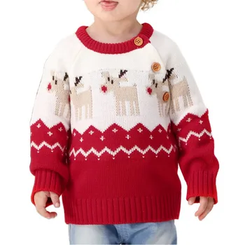 Nou-Născut De Crăciun 0-24-M Pulover Tricotat Haine Pentru Copii Baieti Pulovere Cerb Fete Cardigan Băiat Pulover Copii Tricotaje