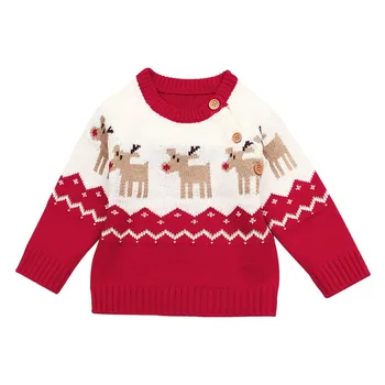 Nou-Născut De Crăciun 0-24-M Pulover Tricotat Haine Pentru Copii Baieti Pulovere Cerb Fete Cardigan Băiat Pulover Copii Tricotaje