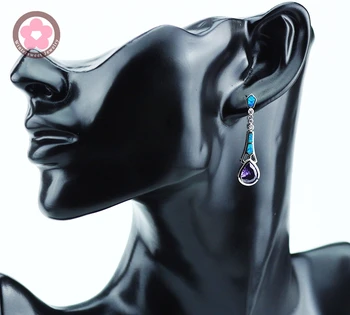 JZE0038 Design Unic Superba Opal Gem & AAA de Cristal Cercei pentru Femei, de Calitate Superioară Bijuterii Fine Stil Romantic Bijuterii