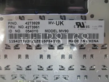 Stoc nou Ori UK layout mare butonul enter de la tastatură pentru Lenovo Thinkpad T400 T500 R60 R61 T60 T61 FRU 42T3961 42T3928