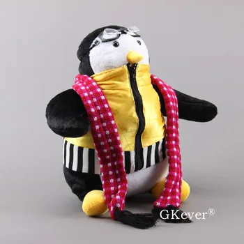 Drăguț HUGSY Pinguin de Pluș Papusa Seria Prietenii Joey Pinguin Minunat Moale Animale de Pluș cu Eșarfă Copii Cadou de 18