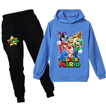 Moda Copii Băieți Fete Mario Bros Tricou Pulovere Catifea Hanorace cu Gluga Sport Topuri pentru Copii Cadou de Crăciun