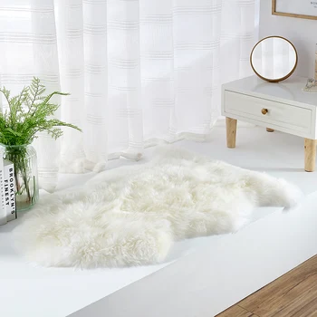1P piele de Oaie Natural Covor Autentic lână covor dormitor alb covoare și covoare piele de oaie scaun, pat, canapea groasă pătură de lână pentru copii