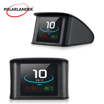 Indicator de temperatură de Diagnosticare OBD 2 Heads-Up Display HUD P10 2.2 Inch computer inteligent Consumul de Date vitezometru Digital