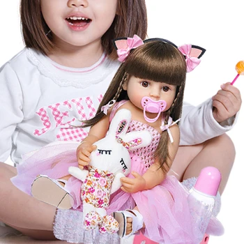 55cm Corp Complet rezistent la apa Renăscut Baby Doll Cadou DIY Realist Jucărie pentru Copii Non Toxice Cu Haine de Fată Copilul Realiste