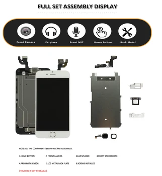 AAA Plin LCD de Asamblare Pentru iPhone 6 6S Plus Display LCD Cu Camera Buton Home Finalizat Pentru iPhone 6P 6SP Ecran Înlocuire