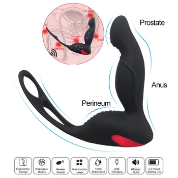Analsex jucarii sexuale vibratoare masaj de prostata pentru barbati adulti masculi homosexuali penis vibrator inel wireless de control de la distanță anal plug dop de fund