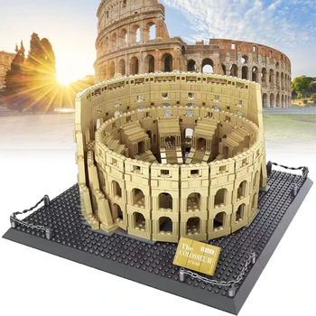 Arhitectura Serie de punct de Reper Roman Colosseum Model 1758pcs Wange 5225 DIY Blocuri Jucarii pentru Copii Cadou de Crăciun