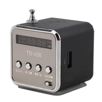NOUL Portabil Mini SD TF Card Micro USB Stereo Boxe Super Bass MP3/4 Player Muzical FM Radio cu Display IB