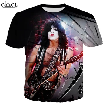 CLOOCL Metal Rock KISS Trupa T Shirt de Imprimare 3D Tricou Barbati Femei Casual Harajuku Hip Hop de Moda Streetwear Pulover Picătură de Transport maritim