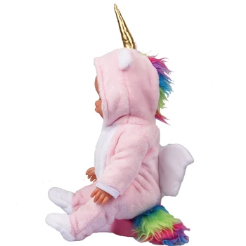 18 Inch American New Unicorn Cu Aripi Haine Papusa De 43 cm Copilul Nou Păpuși Reborn Pentru Generația Noastră Jucării Colorate Salopeta