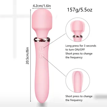 Puternic AV Vibrator din Silicon Penis artificial Jucarii Sexuale pentru Femei Clitorisul Stimulator Baghetă Magică Vibratoare pentru Femei punctul G Masaj