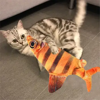 Pește Pisică Jucărie în Mișcare de Pește Jucărie pentru Pisici, Interactive de Dans Wiggle Pește Catnip Jucării Electrice Realist Amuzant Flipping Somn