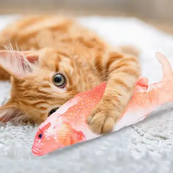 Pește Pisică Jucărie în Mișcare de Pește Jucărie pentru Pisici, Interactive de Dans Wiggle Pește Catnip Jucării Electrice Realist Amuzant Flipping Somn