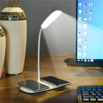 Multifuncțional LED Masă Lampă de Birou cu Qi Wireless Charger Pad pentru Samsung Galaxy Note 8 S8 Plus S8+ S8 S7 S7 Edge Nu
