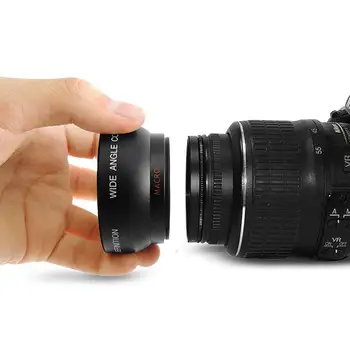 1set Profesionale 52MM 0.45 x cu Unghi Larg de Lentile Macro pentru Nikon D3200, D3100, D5200 D5100 Negru Unghi Super Larg