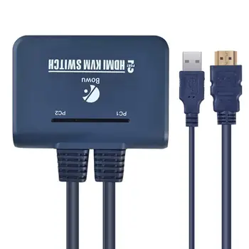 HDMI Switch KVM Butonul de Comutare Port USB Cu Cablu Pentru Monitor, Tastatură, Mouse Usb, Hdmi Manual Switch Kvm