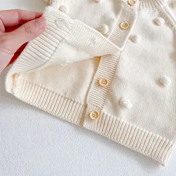 Fete Baby Pompom Design De Pulover Tricotate, Cardigane 2021 Primăvară Copilul Nou-Nascut Maneca Lunga, Jachete Tricotate Haina De Bumbac Copii Topuri