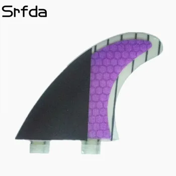 Srfda violet fierbinte vinde de înaltă calitate pentru FCS cutie aripioare G5 surf aripioare pentru placa de surf(trei-set) din fibra de sticla hongey bomba MARIMEA M