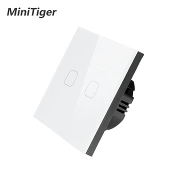 MiniTiger UE/marea BRITANIE standard de rezistent la apa 1/2/3 Banda LED Touch Comutator Senzor lampa de Perete Comutator de Sticla lampa de Perete Comutator