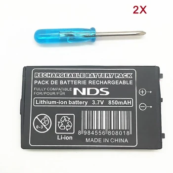 2 buc/Lot 850mAh baterie Reîncărcabilă Litiu-ion Baterie Pack Pentru Nintendo DS NDS Litiu-ion Cu Mini Surubelnita