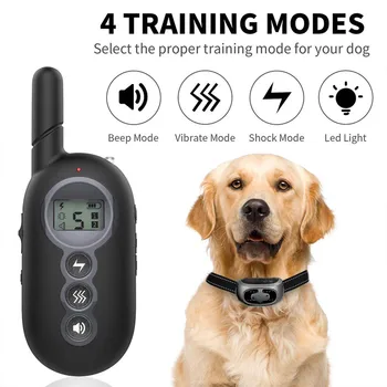 Animale De Companie La Distanță Fără Fir De Control Anti-Scoarța Vibrații Buzzer Impermeabil Șoc Electric De Formare De Câine Guler Potrivit Pentru 1-2 Câine