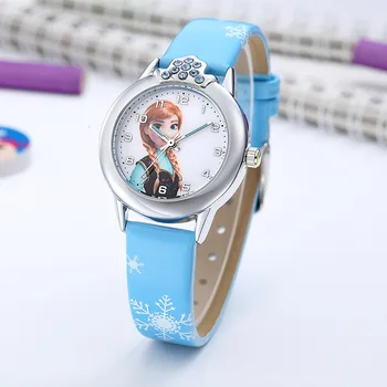 Moda Copii Ceasuri Elsa Ceas Fete Elsa Printesa Curea din Piele Drăguț desen Animat pentru Copii Ceasuri Ceas de Cadouri Pentru Copii Fata Fierbinte