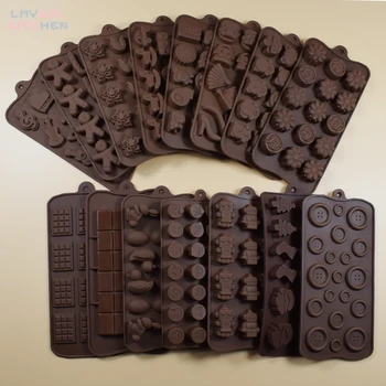 DIY Ciocolata Silicon Mucegai Tort de Decorare Instrument de 15 de Tipuri de Bomboane, Budincă de Mucegai, de Coacere Accesorii