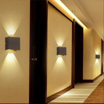 Estompat stil 6W LED-uri de Interior Lampă de Perete AC110V/220V Decora Tranșee de Perete Rece / Alb Cald Dormitor Lectură lumini led decor