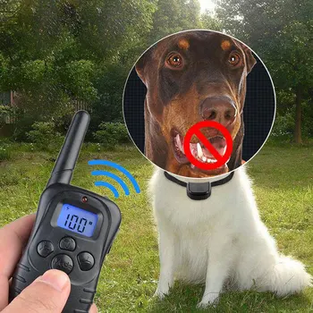 300m Electrice de Control de la Distanță Guler de Câine Electronic Alimentat de la Baterie de Formare de Câine Guler cu Display LCD Formare de Câine de Companie Guler