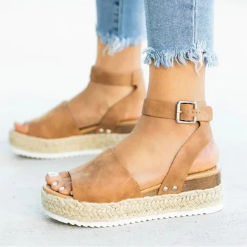 Femei Sandale Plus Dimensiune Pene De Pantofi Pentru Femei Sandale Cu Toc Pantofi De Vara 2019 Flip Flop Încăltăminte Într-Femme Sandale Cu Platforma