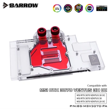 Barrow RTX 3070 GPU Apă, Bloc pentru MSI 3070 VENTUS, Plin de Acoperire de 5v ARGB GPU Cooler, BS-MSV3070-PA