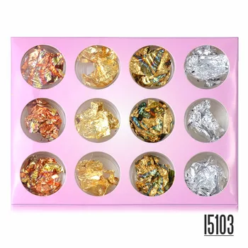 4 culori de unghii folie de aur Japonez Unghii bijuterii de cristal terapia cu lumină de aur și de argint folie de culoare cip