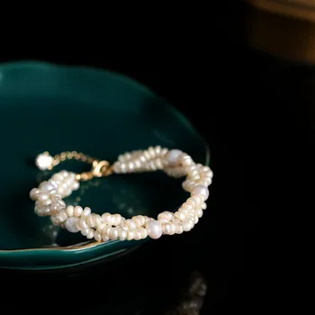 FXLRY Nou High-end lucrate Manual francez de Epocă de apă Dulce Pearl bratari Elegante pentru femei bijuterii accesorii