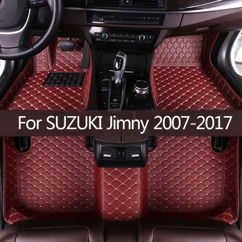 Piele Auto covorase pentru SUZUKI Jimny Perioada 2007-2017 auto Personalizate picior Tampoane de automobile covor de acoperire