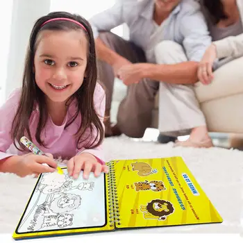 BalleenShiny Copiii Apă Album De Poze Magic Magic Doodle Copilul Trage Jucării Grădiniță Baza Copia Cu Vopsea De Baza De Desen Carte
