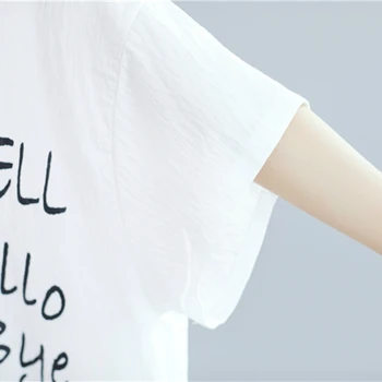 Plus Dimensiune tricouri Bumbac Femei Tee Scrisoare de Imprimare Tricou Supradimensionat Vogue Tricou Mozaic T-shirt Topuri de Vara Femme 4xl 5xl 6xl