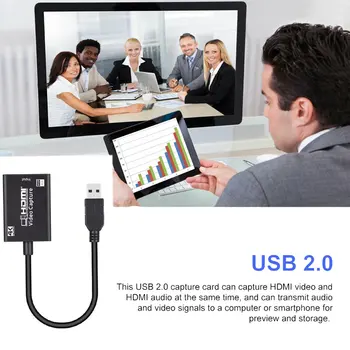 Card de Captura Video HDMI-compatibil cu USB 2.0 Full HD 1080P, 4k HDMI compatibil cu placa de Captura