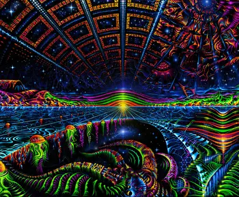 Ultraviolete Uniqued Trippy art agățat de Perete