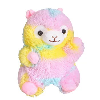 Jucărie de pluș de culoare alpaca liniștitor ventriloc animale drăguț păpușă de mână jucărie mănușă papusa de carpa deget copii activi cadou de ziua de nastere