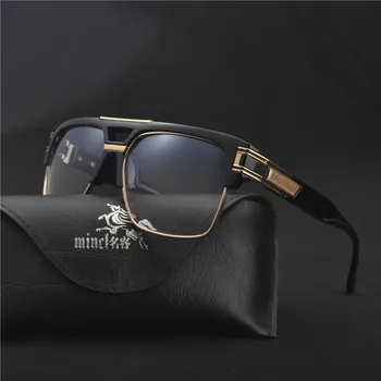 MINCL/ Supradimensionate Bărbați ochelari de Soare pentru Femei Brand Clasic Designer de Top Plat Oglindă Ochelari de Soare Piața de Aur de sex Masculin de sex Feminin LXL
