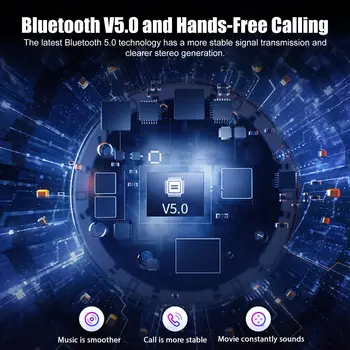 Bluetooth 5.0 Cască TWS de Încărcare Cutie Pavilioane Wireless Căști 8D HD Stereo Surround Sound Touch Control Căști pentru Ureche