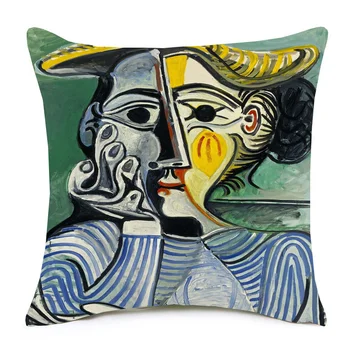 Pablo Picasso Picturi Celebre Pernă Acoperă 20 De Stil Noaptea Înstelată Suprarealism, Artă Abstractă Acoperi Bej Lenjerie De Pernă