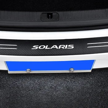 Styling auto Pentru Hyundai Tucson Solaris I30 Creta Ix35 I40 IX20 Emblema de fibră de Carbon, Portbagaj, bara de protecție spate Autocolante