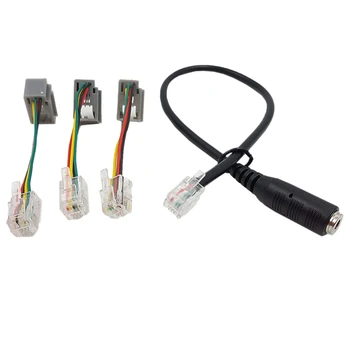 4P4C RJ9 Cablu,3.5 mm Căști Smartphone pentru a RJ9 Cablu Adaptor,Cablu Adaptor Convertor pentru Telefoane IP Telefon și pentru Plantronics