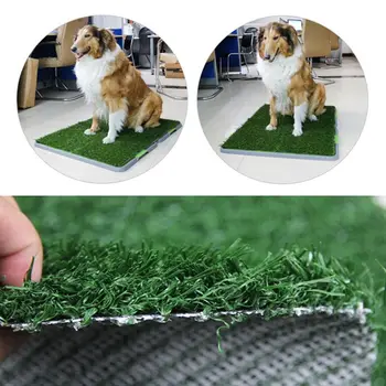 1 Buc Câine De Companie Pisica Reutilizabile Iarbă Artificială Toaletă Mat Interioară Olita Antrenor Gazon De Iarbă Pad Animal De Casă Supplies Accesorii
