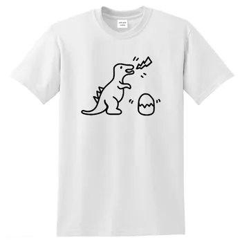 Bumbac designer de interesant tipărite barbati tricou dinozaur barbati tricou grafic amuzant t-shirt pentru om hip hop tricouri