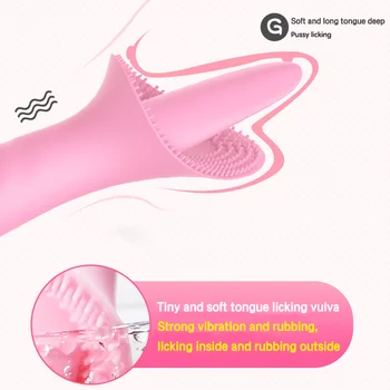 SEXUALE Silicon Limba Masaj Vibrator G-spot Vibrator cu 10 viteze Liniștită Stimulator Clitoris Jucarii Sexuale pentru Femei jucării sexuale limba