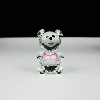 Frumos Mic Minunat Cristal Ursul Figurine de Animale de Nunta Cadouri de Craciun Teddy Bear Botezătorul Cadou Home Decor